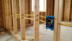 Electrical wiring in a new home construction