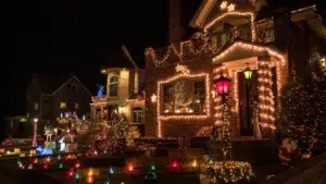 Outdoor Christmas Lights on a Home